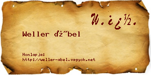 Weller Ábel névjegykártya